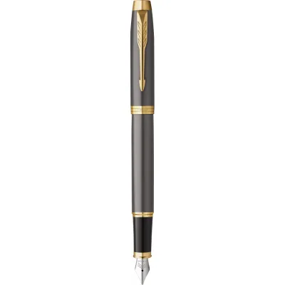 Ручка пір'яна Parker IM 17 Grey Lacquer GT  FP F (21 111)