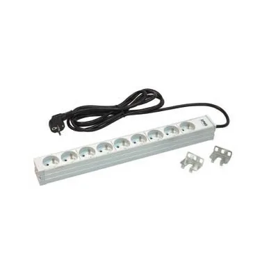 Силовий блок 19" 1U, 9хShuko, вилка Shuko Zpas (W-LZI30-09-SU-000)