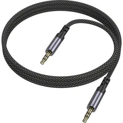 Кабель мультимедійний 3.5mm M to 3.5mm M 1.0m grey BOROFONE (6941991118968)