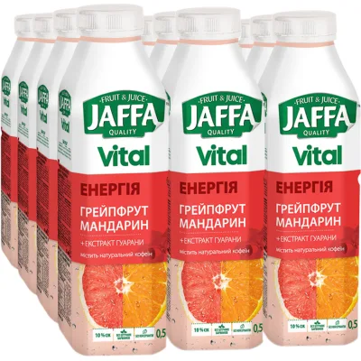 Напій Jaffa соковмісний Vital Energy Грейпфрут і мандарин з екстрактом гуарани 500 мл (4820192260473)