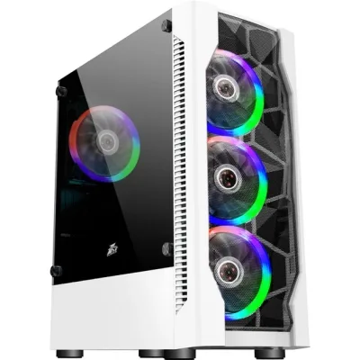 Корпус для ПК 1stPlayer D4-WH-4F1-W