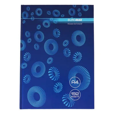 Канцелярська книга Buromax А4 MODEST 192 аркушів, клітинка, синій (BM.24419101-02i)