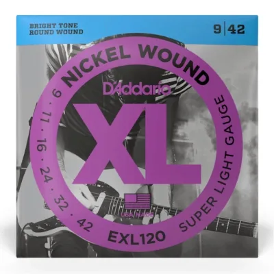 Струни для гітари D'Addario XL Nickel Wound Super Light (09-42) (EXL120)