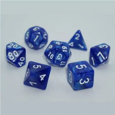 Набір кубиків для настільних ігор Games 7 Days Pearl 7 Dice Set - Blue (g7dpearl07)