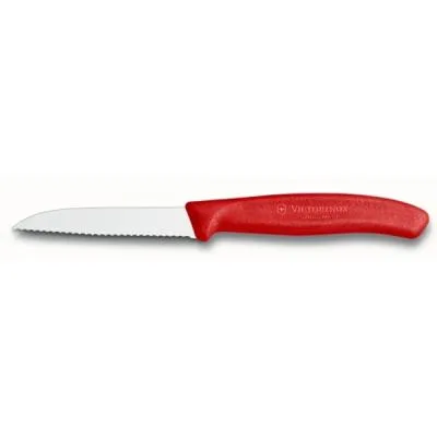 Кухонний ніж Victorinox SwissClassic для овочів 8см, хвилясте лезо, червоний (6.7431)