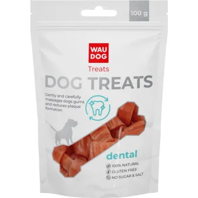 Ласощі для собак WAUDOG Treats Стоматологічна кістка зі смаком качки 100 г (4449)