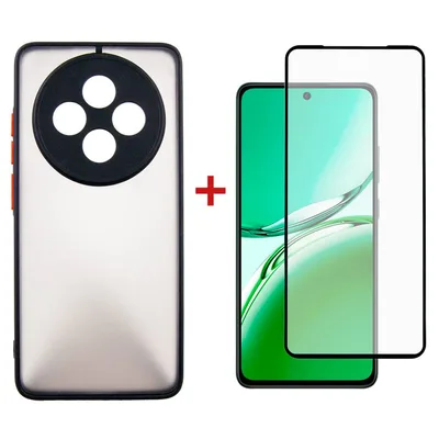 Чохол до мобільного телефона Dengos Oppo Reno12 F 4G Case Matte + Glass (Black) (DG-KM-157)
