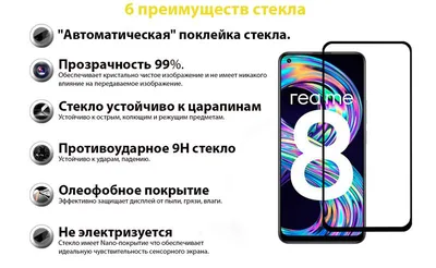 Скло захисне BeCover Realme 8 / 8 Pro Black (706684)