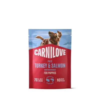Консерви для собак Carnilove Turkey & Salmon with Blueberries Puppies 300 г (8595602583706)