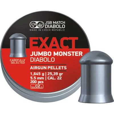 Пульки JSB Exact Jumbo Monster Кал. 5.52 мм. Вага - 1.64 г. 200 шт/уп (546288-200)