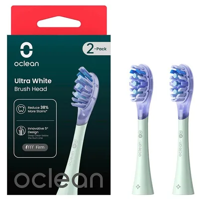 Насадка для зубної щітки Oclean UW01 G02 Ultra White Brush Head Green (2 шт) (6970810553529)