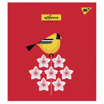 Зошит Yes А5 Avifauna 24 аркушів клітинка (766833)