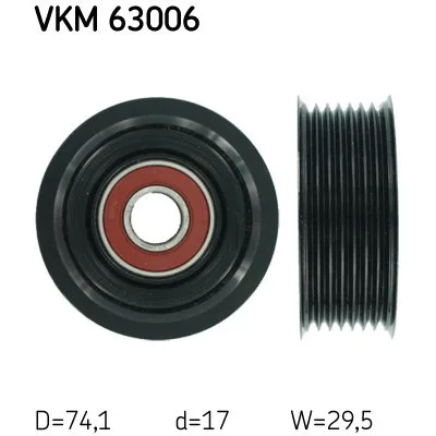 Ролик натягувача ременя SKF VKM 63006