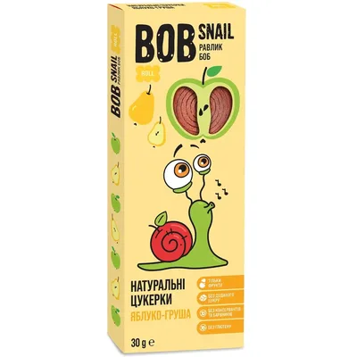 Цукерка Bob Snail Равлик Боб Яблоко-Груша 30 г (4820162520248) (упаковка 2 шт)