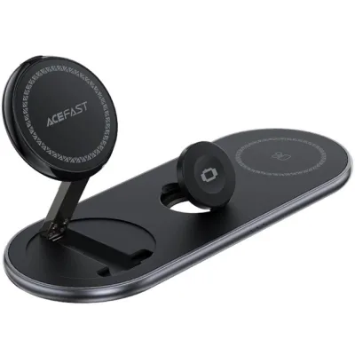 Зарядний пристрій Acefast Wireless QI 3in1 15W E19 Qi2 (6974316283096)