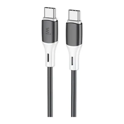 Дата кабель USB-C to USB-C 1.0m 60W silicone black Wibrand (WI.DC/MA1B-CC)