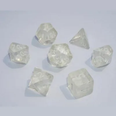Набір кубиків для настільних ігор Games 7 Days Transparent 7 Dice Set - Colorless (g7dtran11)