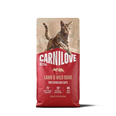 Сухий корм для кішок Carnilove Active Lamb & Wild Boar Sterilised 6 кг (8595602581467)