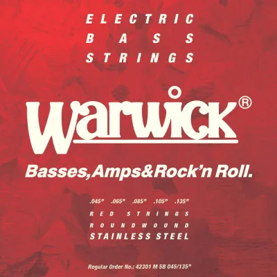 Струни для гітари Warwick Red Stainless Steel Medium 5-String (45-135) (42301 M 5B)