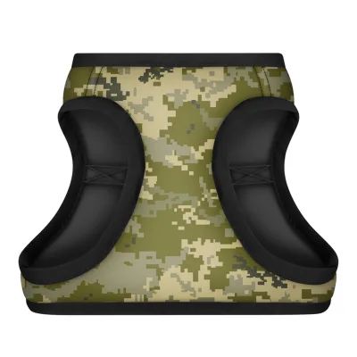 Шлея для собак WAUDOG Clothes з QR паспортом "Мілітарі" XS2 (221-4026)