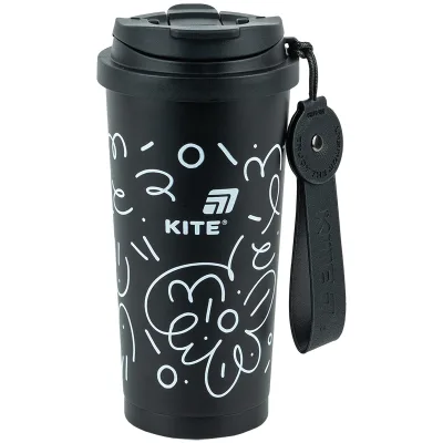 Термокружка Kite 550 мл, чорна (K25-1226-1)