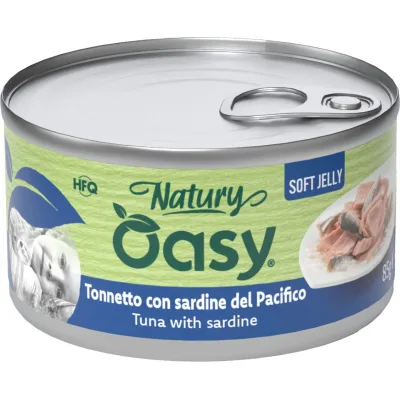 Консерви для котів OASY Wet Natury з тунцем та сардинами 85 г (8054329513132)