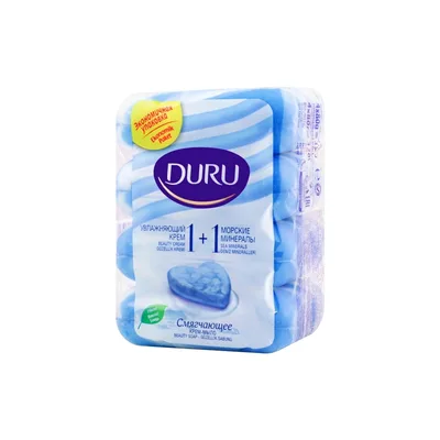 Тверде мило Duru 1+1 Крем та Морські мінерали 4 х 80 г (8690506517809)
