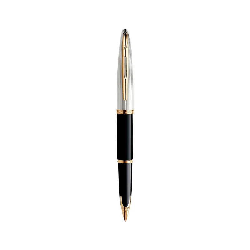Ручка пір'яна Waterman CARENE Deluxe Black/silver FP F (11 200)