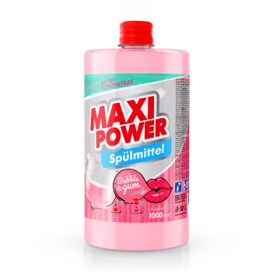 Засіб для ручного миття посуду Maxi Power Бабл Гам запаска 1000 мл (4823098411970)