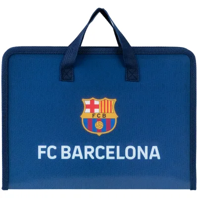 Папка - портфель Kite на блискавці A4 FC Barcelona, 1 відділення (BC25-202)