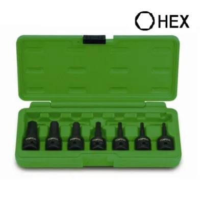 Набір торцевих головок Toptul ударних HEX 1/2" 4-14мм 7 шт. (GDAI0702)