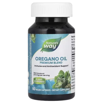 Трави Nature's Way Олія орегано, Преміальна суміш, Oregano Oil, Premium Blend, 60 вег (NWY-15181)