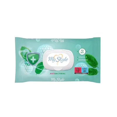 Вологі серветки My Style Antibacterial 72 шт (4820270632277)