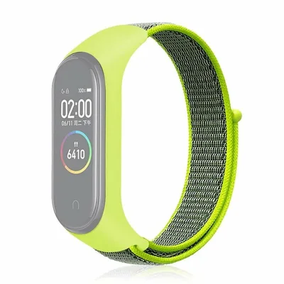 Ремінець до фітнес браслета BeCover Nylon Style для Xiaomi Mi Smart Band 7 Lime-Gray (707664)