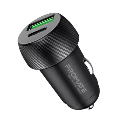 Зарядний пристрій Promate 20W USB-C + USB-A (drivegear-20w.black)