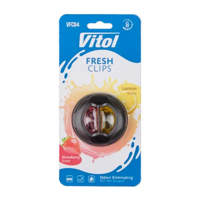 Ароматизатор для автомобіля VITOL Fresh Clips Strawberry+Lemon (VFC04)