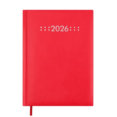 Тижневик Buromax датований 2026 CLASSIC, А5 червоний (BM.21121-05)