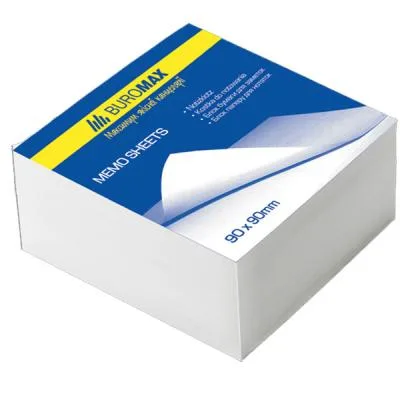 Папір для нотаток Buromax White 90х90х50мм., glued (BM.2214)