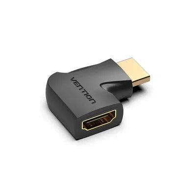 Перехідник HDMI M to HDMI F 4K60Hz 90° corner black Vention (AIQB0)