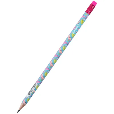Олівець графітний Axent Summer Butterly круглий, з гумкою, НВ (9009/36-18-A)