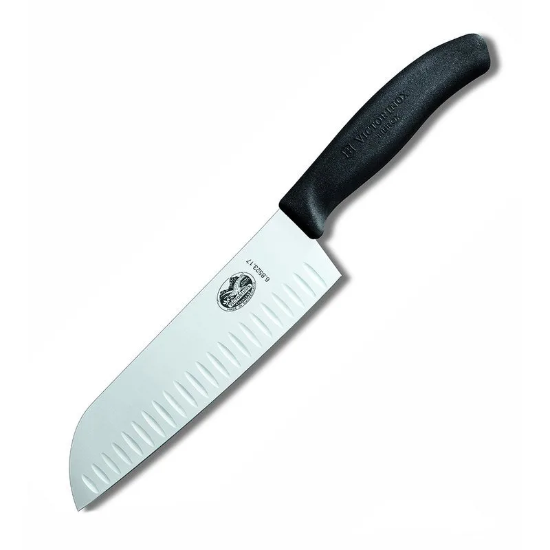 Кухонний ніж Victorinox SwissClassic Santoku 17 см Black (6.8523.17B)