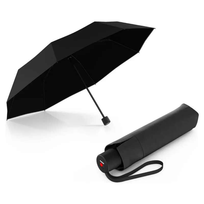 Парасоля Knirps A.050 Black Black HeatShield механічна, складана (Kn95-7051-10002)