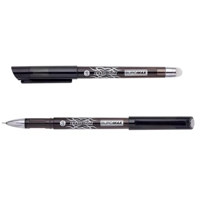 Ручка гелева Buromax Erase Slim Пиши-стирай 0.5 мм Чорний корпус (BM.8300-02)