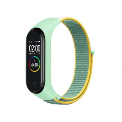 Ремінець до фітнес браслета BeCover Nylon Style для Xiaomi Mi Smart Band 5/6 Green-Yellow (705420)