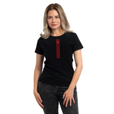 Футболка Sol's Regent Women Вишиванка стрічкою чорний XXL (01825309/312XXL)