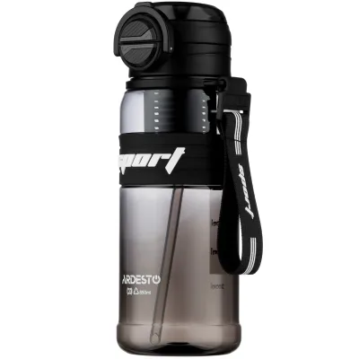 Пляшка для води Ardesto Urban 850мл, пластик, чорний (AR2285UB)