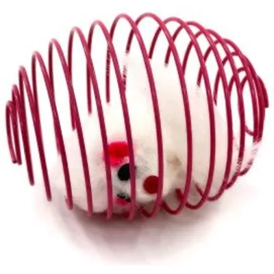 Іграшка для котів Hippie Pet М'ячик з мишкою рожевий 7 см (HIPCT2304027RO)