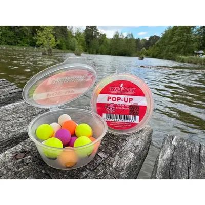 Бойл Harpoon Pop UP 12мм color mix Fluor Krill-Squid (7407000001731)