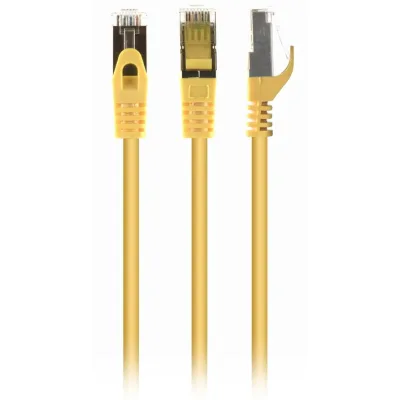 Патч-корд 1м S/FTP Cat 6A CU LSZH yellow Cablexpert (PP6A-LSZHCU-Y-1M)
