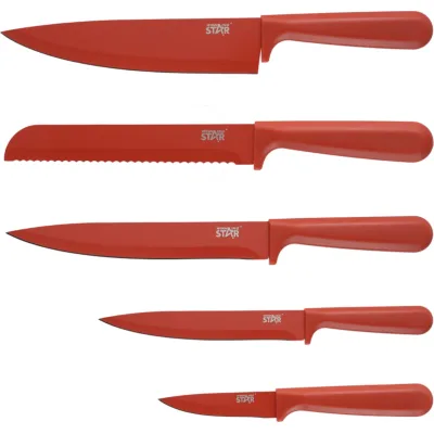 Набір ножів WINNINGSTAR ST-7804 5 предметів Red (WNNGS-ST-7804-RD)